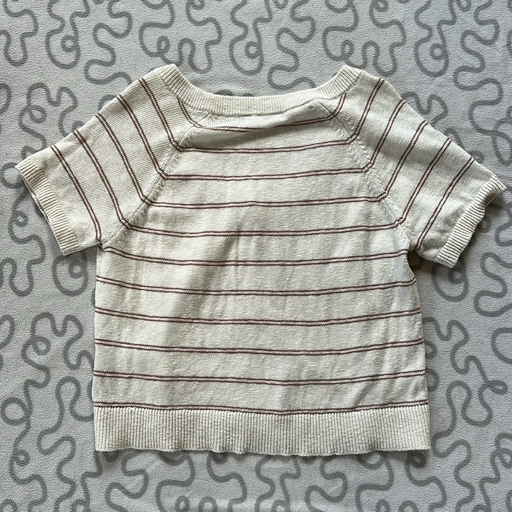 Madewell Linden Scoop Sweater Tee in Stripe - Picture 3 of 5